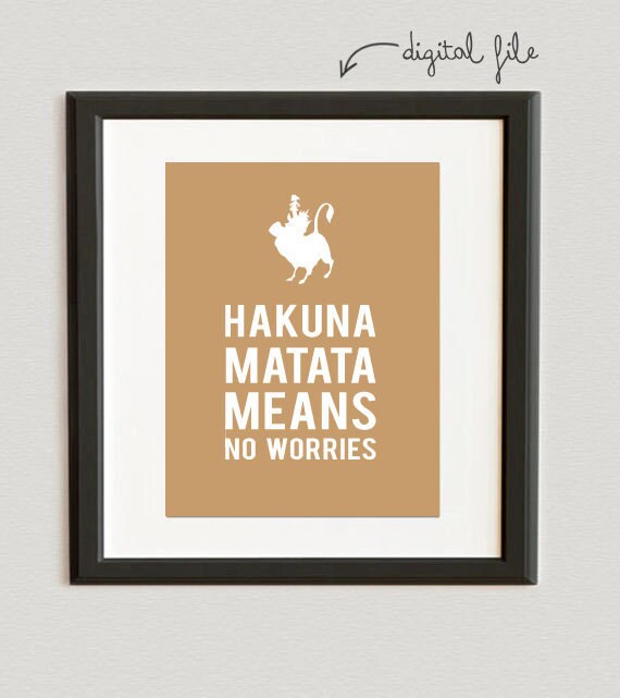 of name meaning hakuna matata by DIGITAL // PeppermintPaperie No Means FILE Hakuna Matata