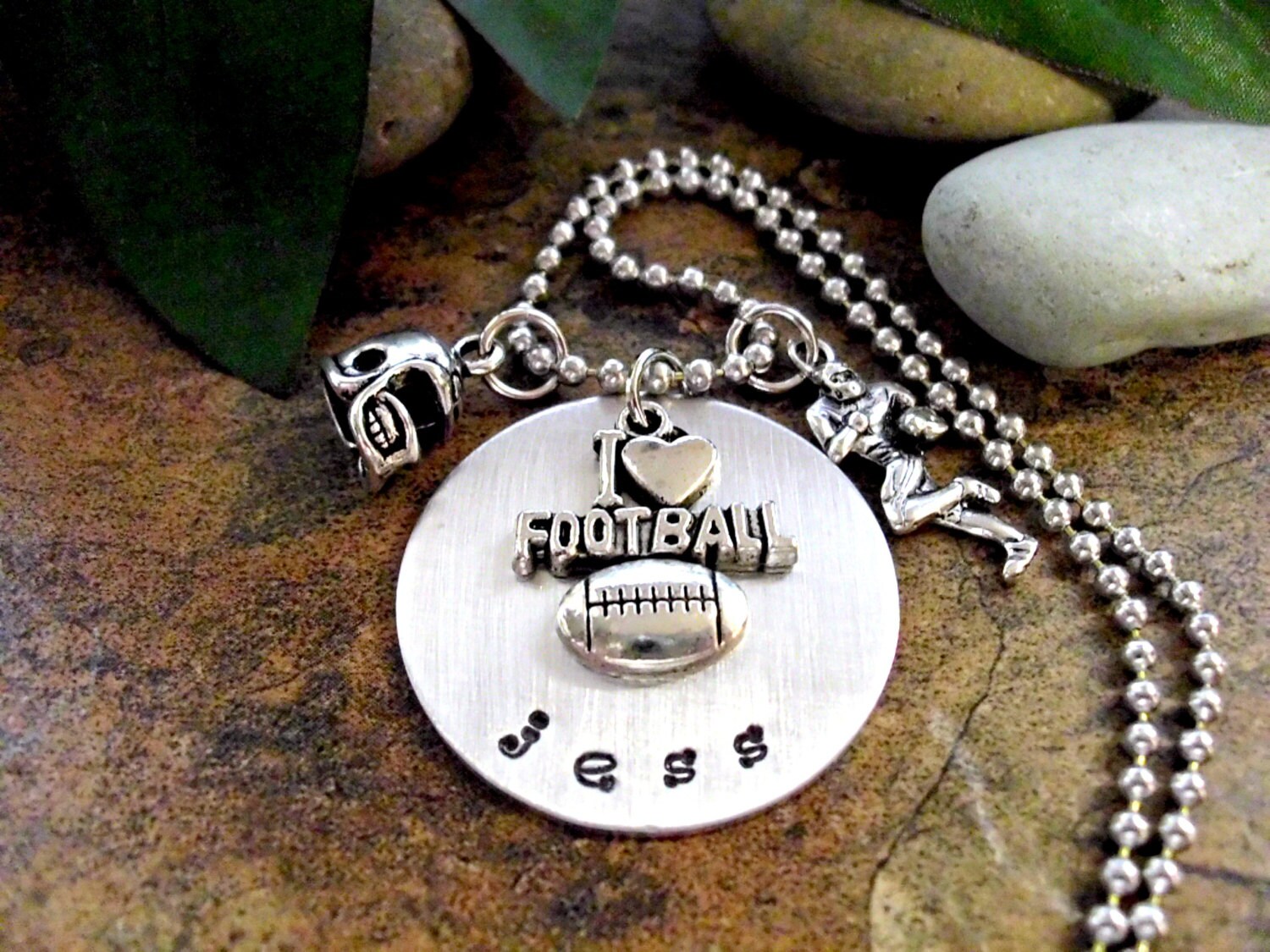 Football Jewelry Personalized Football Necklace by CharmAccents