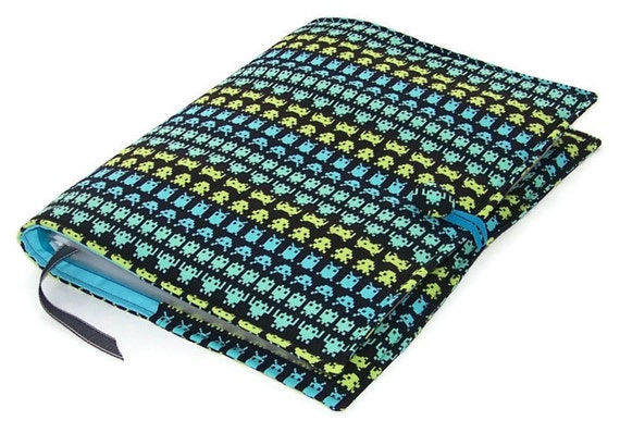 Ring Binder File Cover SPACE INVADERS by WhimsyWooDesigns on Etsy