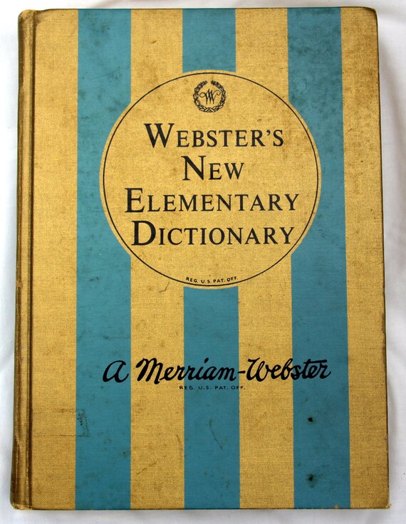 1965 Webster's New Elementary Dictionary by NostalgiaVermont
