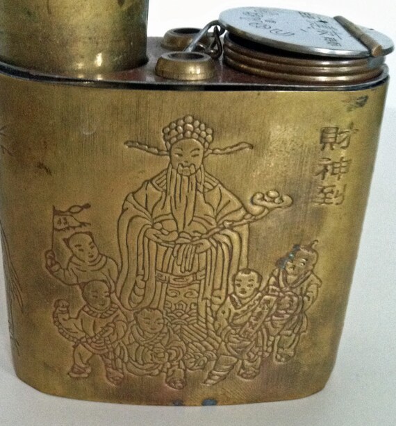 SALE Ancient Brass Chinese Water Pipe by on Etsy