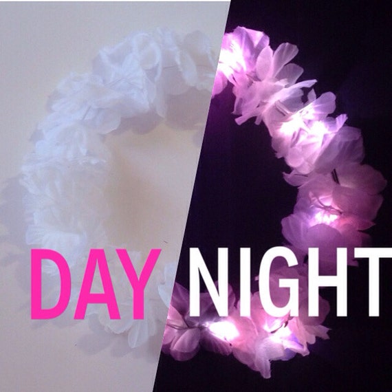 led  LED rave light etsy crown up Flower Crown flower for flower EDC  crown music festivals