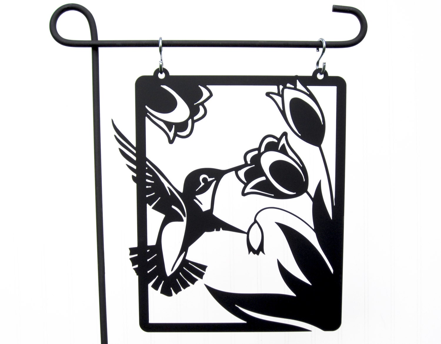 Hummingbird Garden Hanging Metal Sign by RefinedInspirations