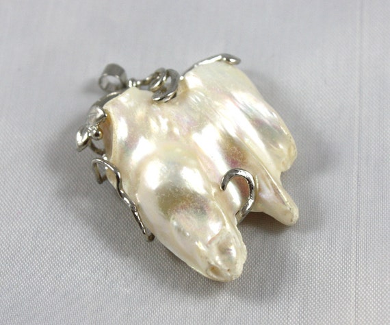 Blister Mabe Pearls in Shell Pendant Ready to ship by VivaTheLove