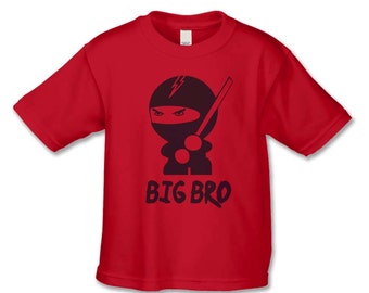 Ninja Big Brother T-Shirt - Pregnancy Announcement Shirt - Create Your Own Set - Matching Brother Sister Shirts - Father Son Matching Shirts