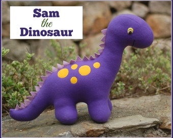 Sam the Dinosaur - PDF Sewing Pattern with Step-by-Step Photos and Easy Instructions