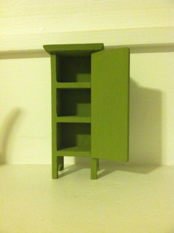 Olive Green Mini Shelving Unit