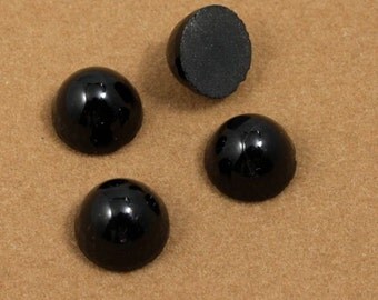 11mm Black High Dome Cabochon #503