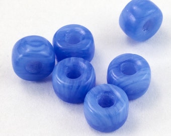 6mm Lt. Blue Opal Crow Bead (25 Pcs) #2935