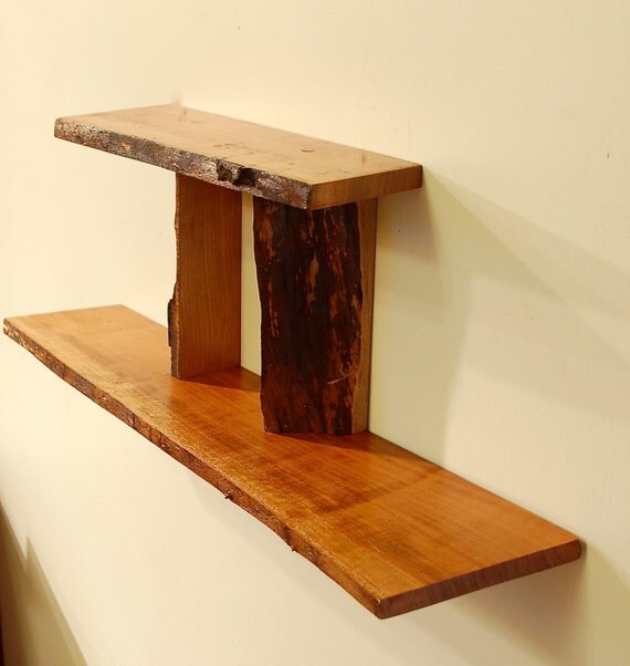 No. 32 Two Level Live Edge Cherry Shelf