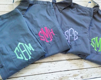 monogrammed oversized shirts