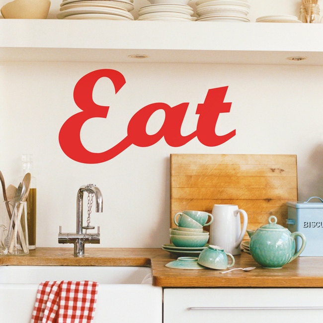 Eat Wall Decal Eat Wall Decor Large Eat Wall Decal Eat