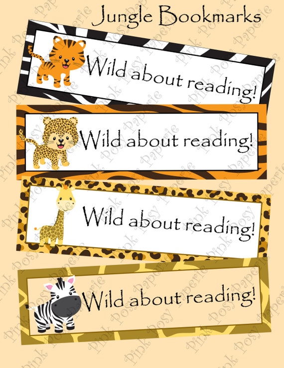 Printable Jungle Safari Theme Bookmarks