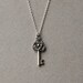 Skeleton Key Necklace, Antique Key Necklace, Rustic Necklace, Silver Key Necklace, Minimal Jewelry, Key Charm, Sterling Silver Chain
