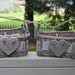 French Inspired Flower Girl Basket set of two French Wedding Romantic Wedding Shabby Chic Wedding