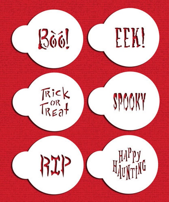 Small Halloween Sayings Cookie Stencil Cake Designer