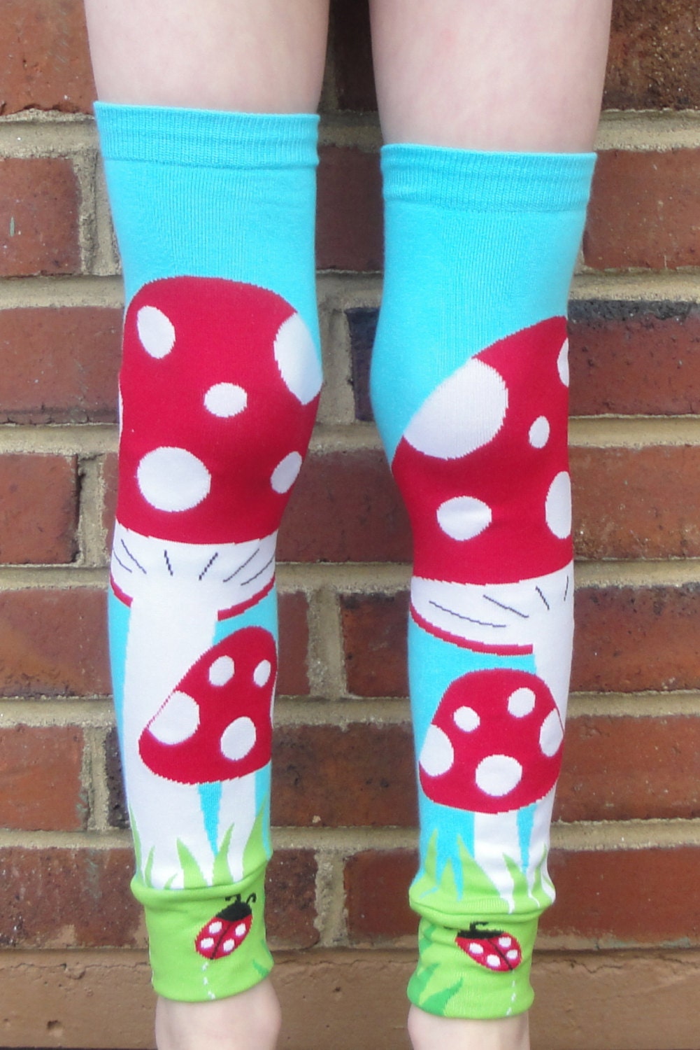 Lady Bug and Toadstool Leg Warmers Arm by MamaRunsWithScissors
