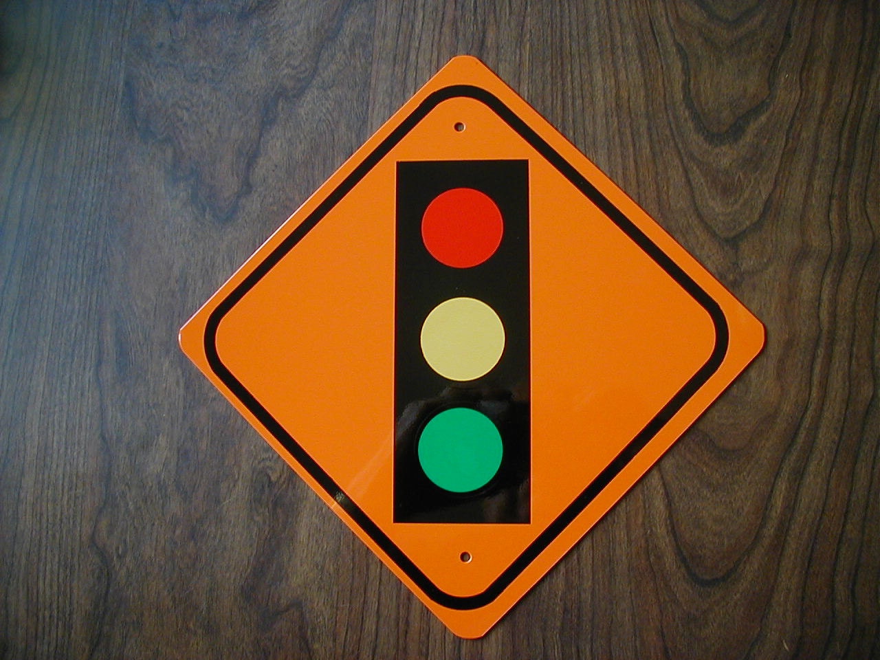 Metal Mini Traffic Sign Ahead SIGN ORANGE Free Shipping