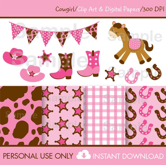 free cowgirl baby shower clip art - photo #49