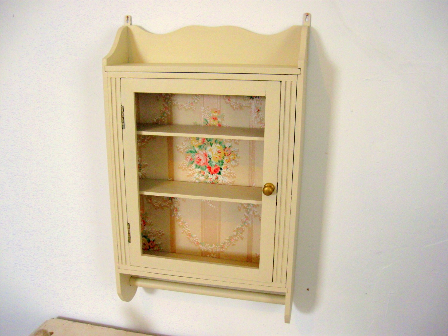 Vintage Antique Medicine Display Shelf with Mirror in