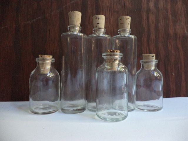 Vintage Science Lab Glass Bottles