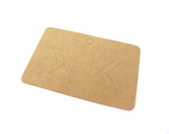 Blank Kraft Hair Clip Card, Hair Clip Display Card - 20pcs