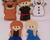 Christmas in July Sale Frozen Finger puppets Educational, great for travel and activity bags busy books quiet books Il_170x135