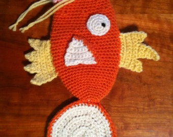 Magikarp Pokemon Crochet PATTERN Drawstring Bag Dice Bag Clutch Purse PDF