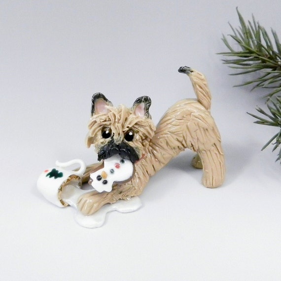 cairn terrier christmas ornament figurine by themagicsleigh cairn terrier christmas ornament figurine by themagicsleigh