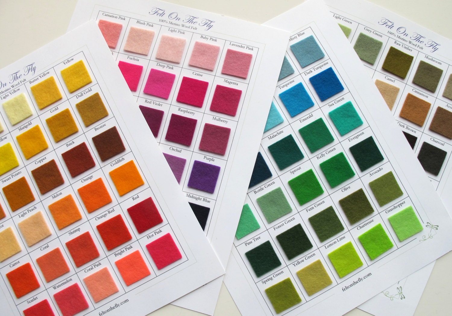 Wedding Fabric Swatches swatch catalog wool felt 100 merino 1mm thick sample