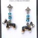 Hand-painted WELSH CORGI Standing Clay Post Earrings Tri-color Corgi