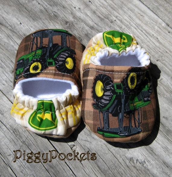 John Deere... Tractor... Country... Baby Shoes/Crib by JacsSacs
