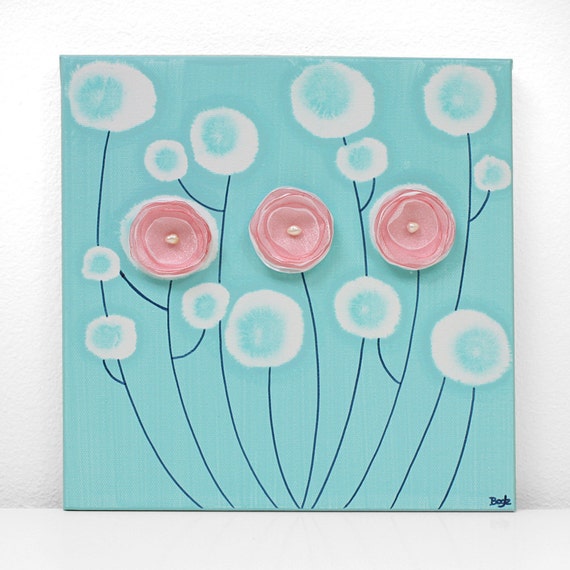 girl-baby-shower-gift-nursery-art-flower-canvas-painting-in