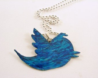 Twitter Bird Pendant Necklace