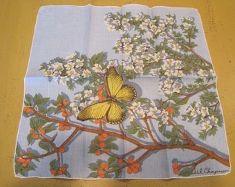 Vintage Ceil Chapman Linen Hankie