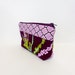 Medium Zipper Pouch - Orchid Purple Lattice and Olive Branches