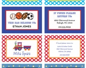 Bag tags for boys, personalized, laminated - you pick the design Il_170x135