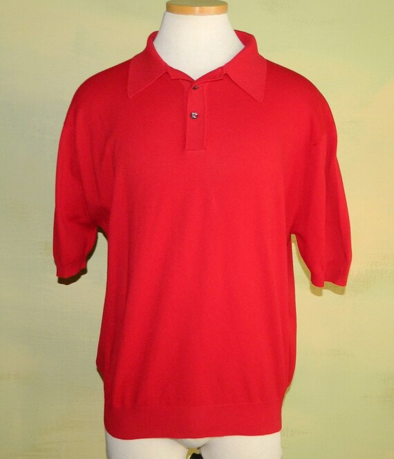 XL Puritan Ban Lon Shirt Red Full Fashioned Brook View by wyogems