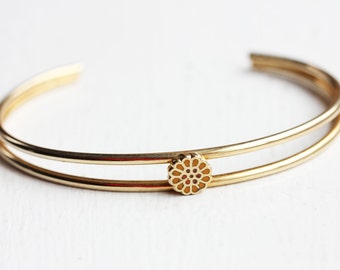 Orange Mum Cuff Bracelet