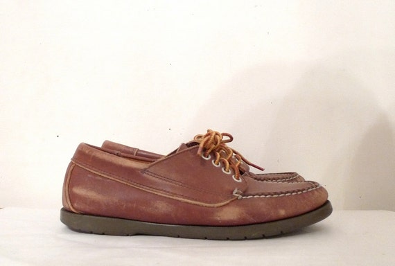 LL Bean Blucher Mocs / Leather Boat Shoes / Moccasins