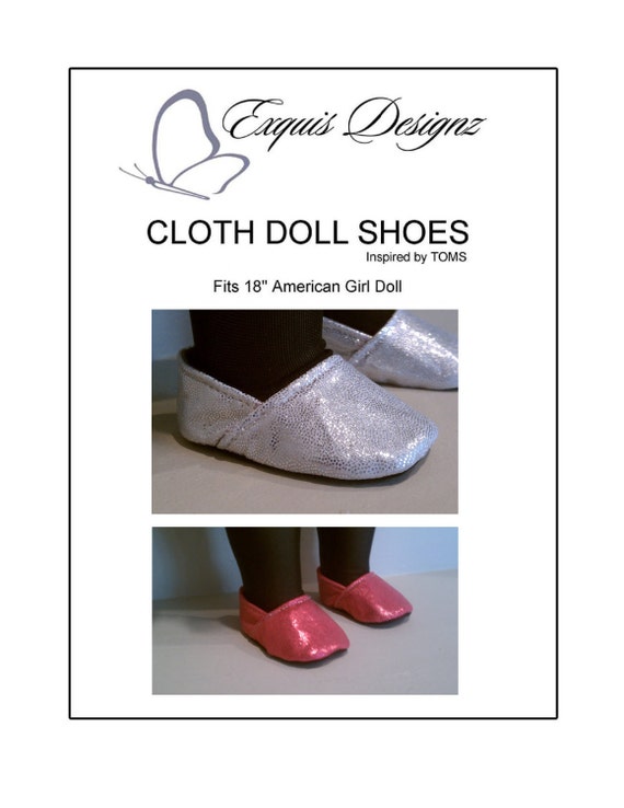 Cloth Shoe Pattern inspired by TOMS for 18 American Girl