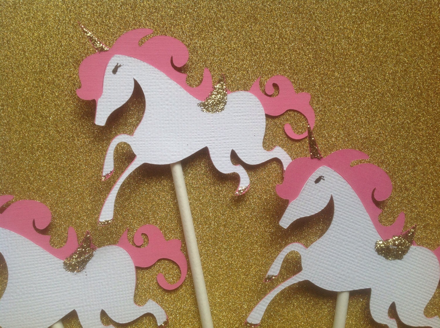 unicorn cupcake toppers by cmariedesigns on etsy