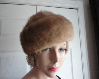 Vintage Blonde Mink Fur Women 60s Andre Canada Med 22 1/4 inches