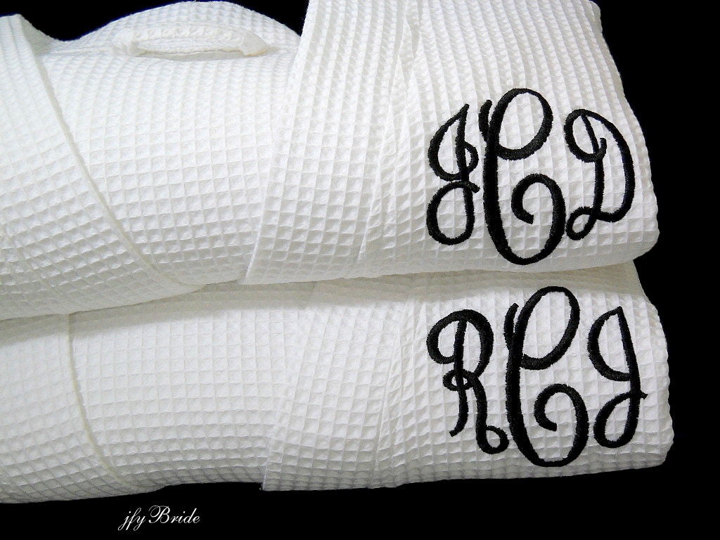 Monogram Spa Robes Personalized Couples Bathrobes Mr And Mrs 5041