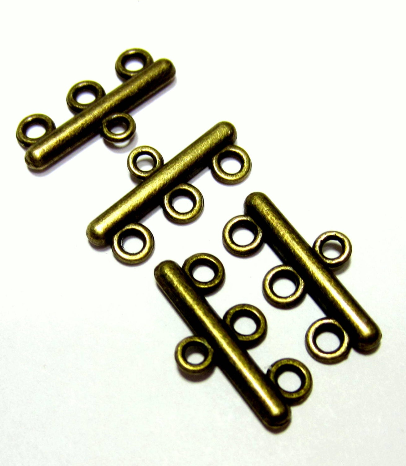 6 Jewelry connectors Antique bronze connector 3 to 1 connector