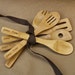 Wooden Salad Spoons (set of 5) Personalized Wooden Spoons. Bamboo, Wood, Grandma Gift, Dad Gift, Mothers Day gift, Cooking Utensil, Kitchen