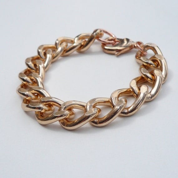 Rose Bracelet chunky on Chunky gold Cable Gold bracelet Etsy  by loritrenton rose Link