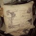 Shabby chic French carte postale small pillow birds crown,Paris decor,French decor,Paris bedroom decor,French bedroom,shabby chic