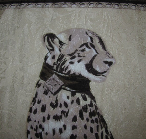 vintage square silk tracy scarf regal jaguar seated on vintage square silk tracy scarf regal jaguar seated on