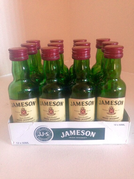 12 Empty 50mL Jameson Bottles
